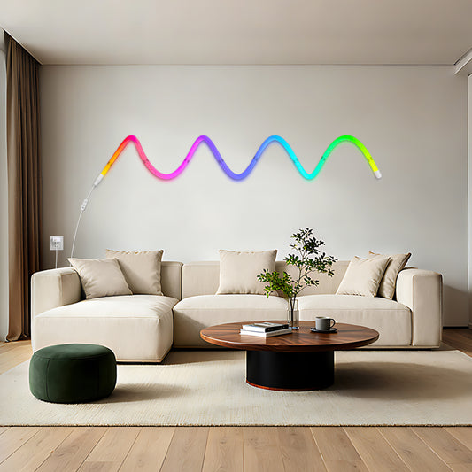 RGB 360-Degree Circular Mesh Flexible Nylon Dream Color String Lights